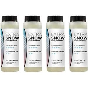 imageFroggys Flakes Snow Machine Fluid Concentrate 8 fl oz ExtraDry Formula Snow Fluid with 30 Feet FloatDrop Makes 4 Gallons of Snow Fluid32oz Concentrate