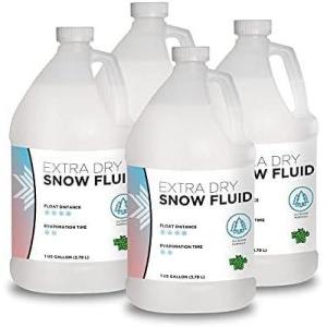 imageFroggys Flakes Snow Machine Fluid Concentrate 8 fl oz ExtraDry Formula Snow Fluid with 30 Feet FloatDrop Makes 4 Gallons of Snow Fluid4 Gallons Concentrate