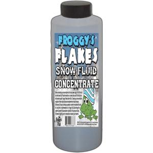 imageFroggys Flakes Snow Machine Fluid Concentrate 8 fl oz ExtraDry Formula Snow Fluid with 30 Feet FloatDrop Makes 4 Gallons of Snow Fluid8oz Concentrate