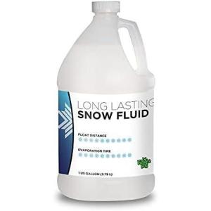 imageFroggys Flakes Snow Machine Fluid LongLasting Formula Snow Fluid with 75 Feet FloatDrop Makes 4 Gallons1 Gallon Concentrate