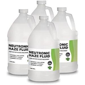 imageFroggys Fog Faze Haze Professional Haze Fluid WaterBased Hazer Fluid Works with a Wide Variety of Haze Machines 1 GallonNeutronic  4 Gallon Case